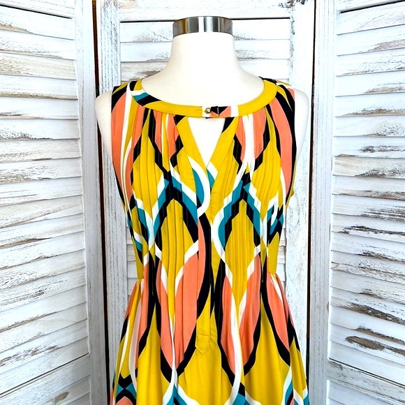 ANTHROPOLOGIE l Floreat Dahlia Key Hole Sleeveless Maxi Dress Size 6 - Picture 6 of 11